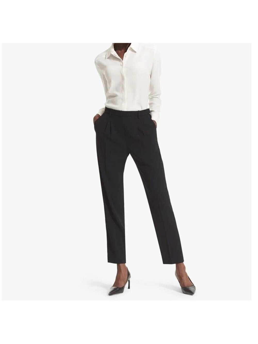 MM Lafleur Classic Black Straight Leg Pants